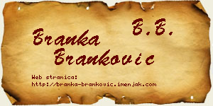 Branka Branković vizit kartica